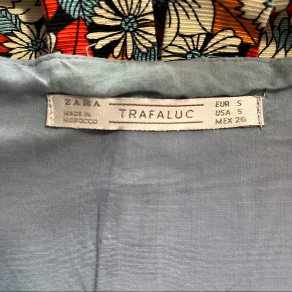 ZARA TRAFALUC FLORAL MINI DRESS - Picture 10 of 10